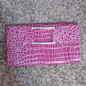 NWOT Candies pink alligator clutch